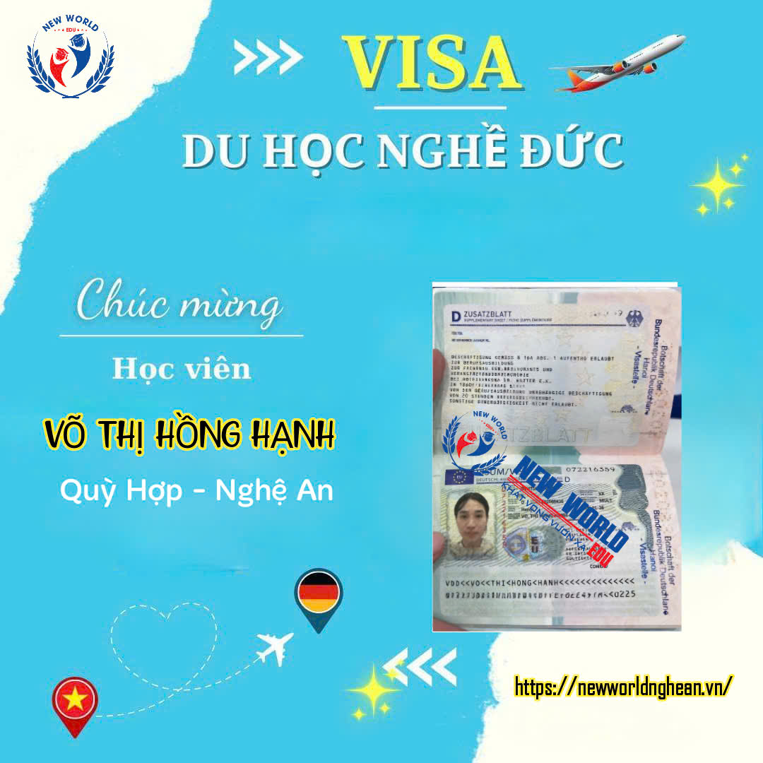 NEW WORLD EDU LẠI TIẾP TỤC ĐÓN THÊM CHIẾC VISA VỪA MỚI RA LÒ